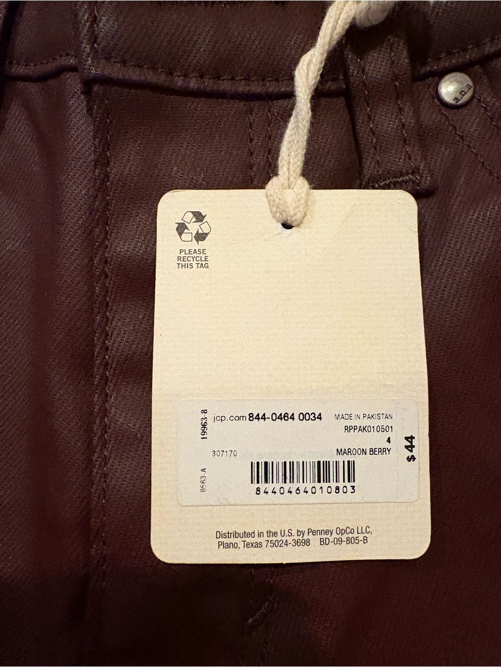 Good American Cognac Brown Suede-Look High-Rise Skinny Pants - Picture 5 of 5